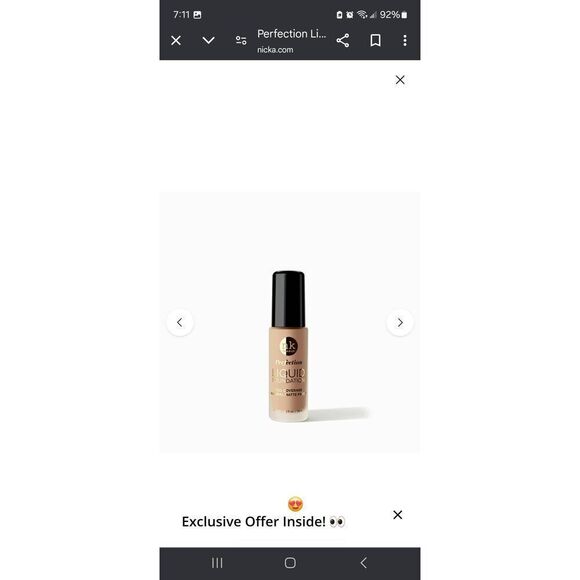 New Lot of 2 Sealed NK Makeup Perfection Liquid Foundation FFPF01 Beige - Picture 1 of 4